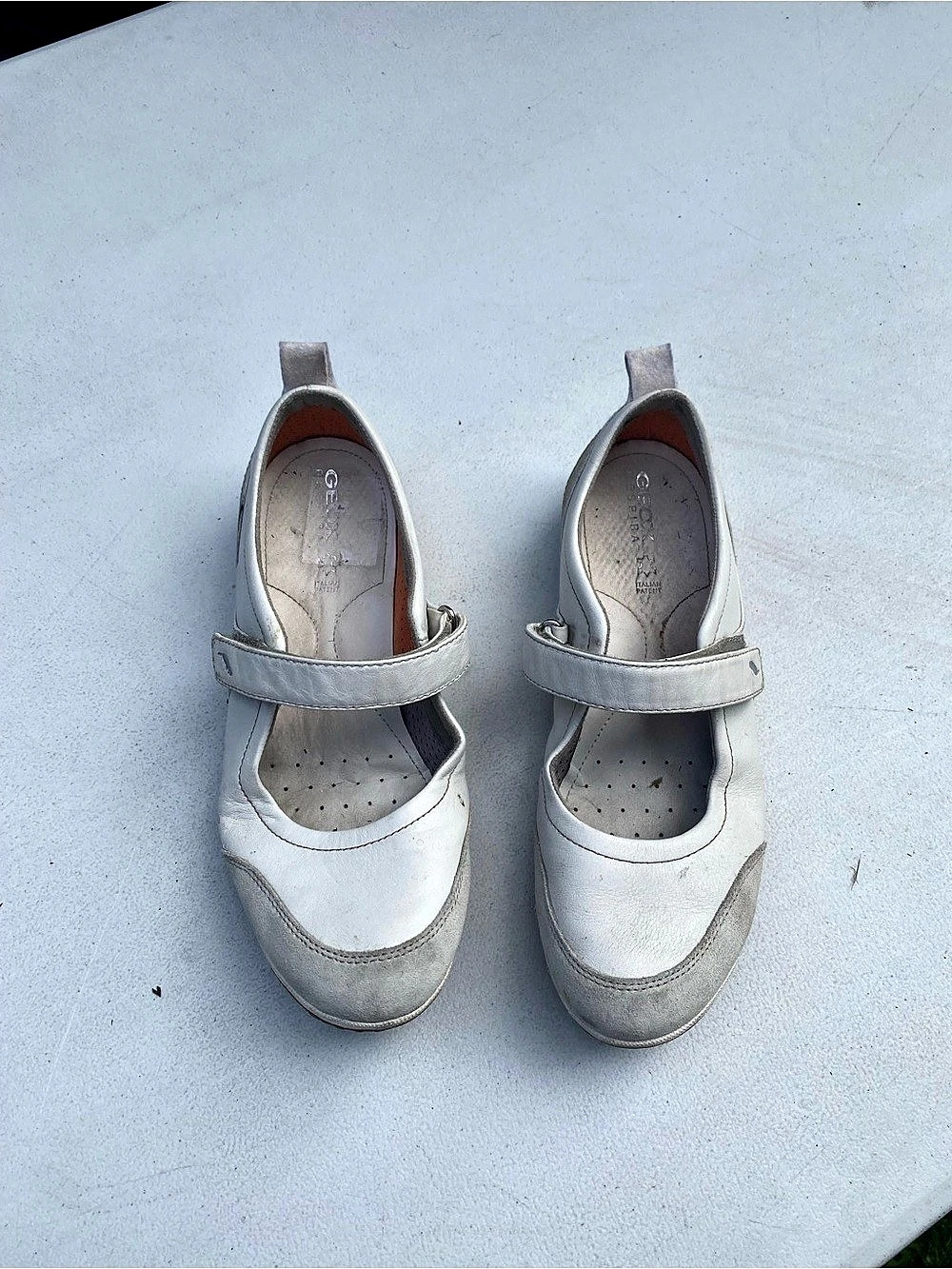Geox Kids Mary Jane Shoes in White